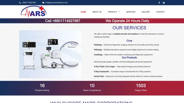 Home page of the Mars Corporations website on a desktop screen