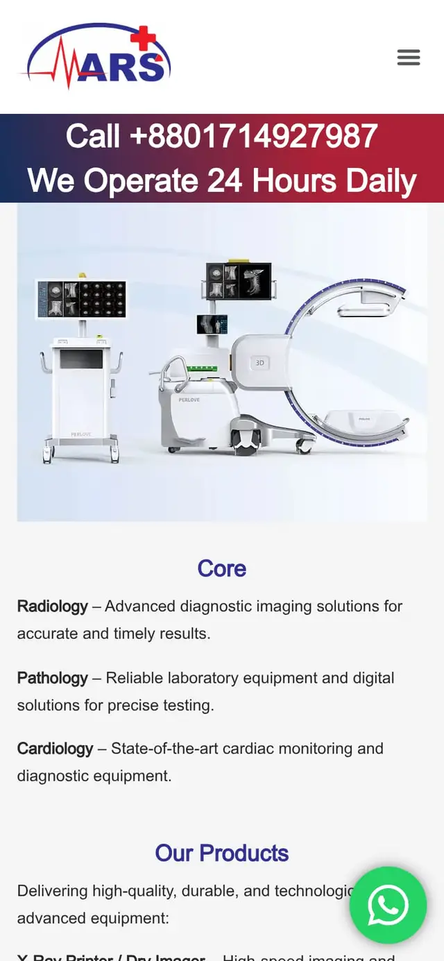 Home page of the Mars Corporations website on a phone