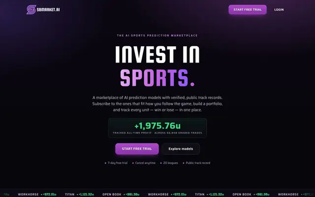 Home page of the SB Market website on a desktop screen